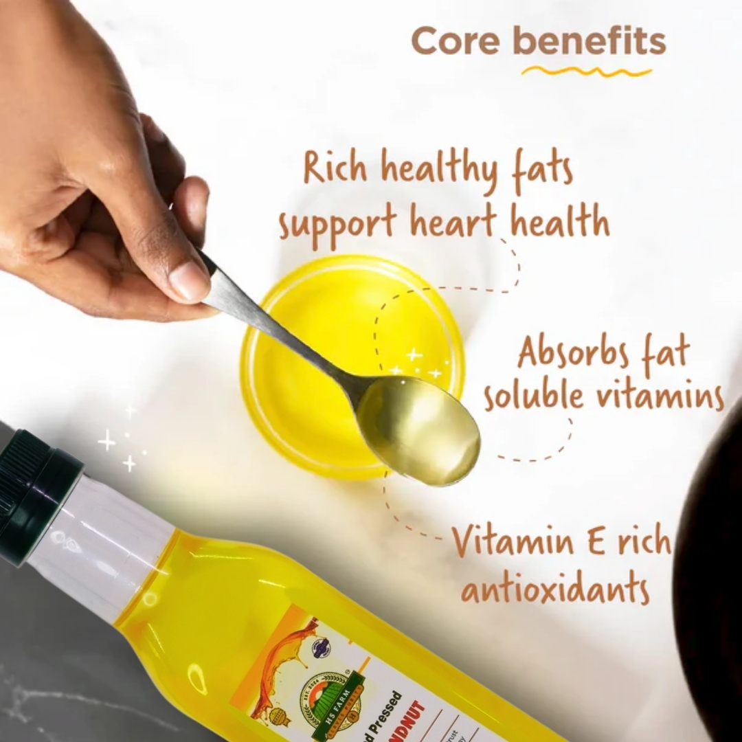 Wood-Pressed Ground Nut Oil | 500ML - Image 3