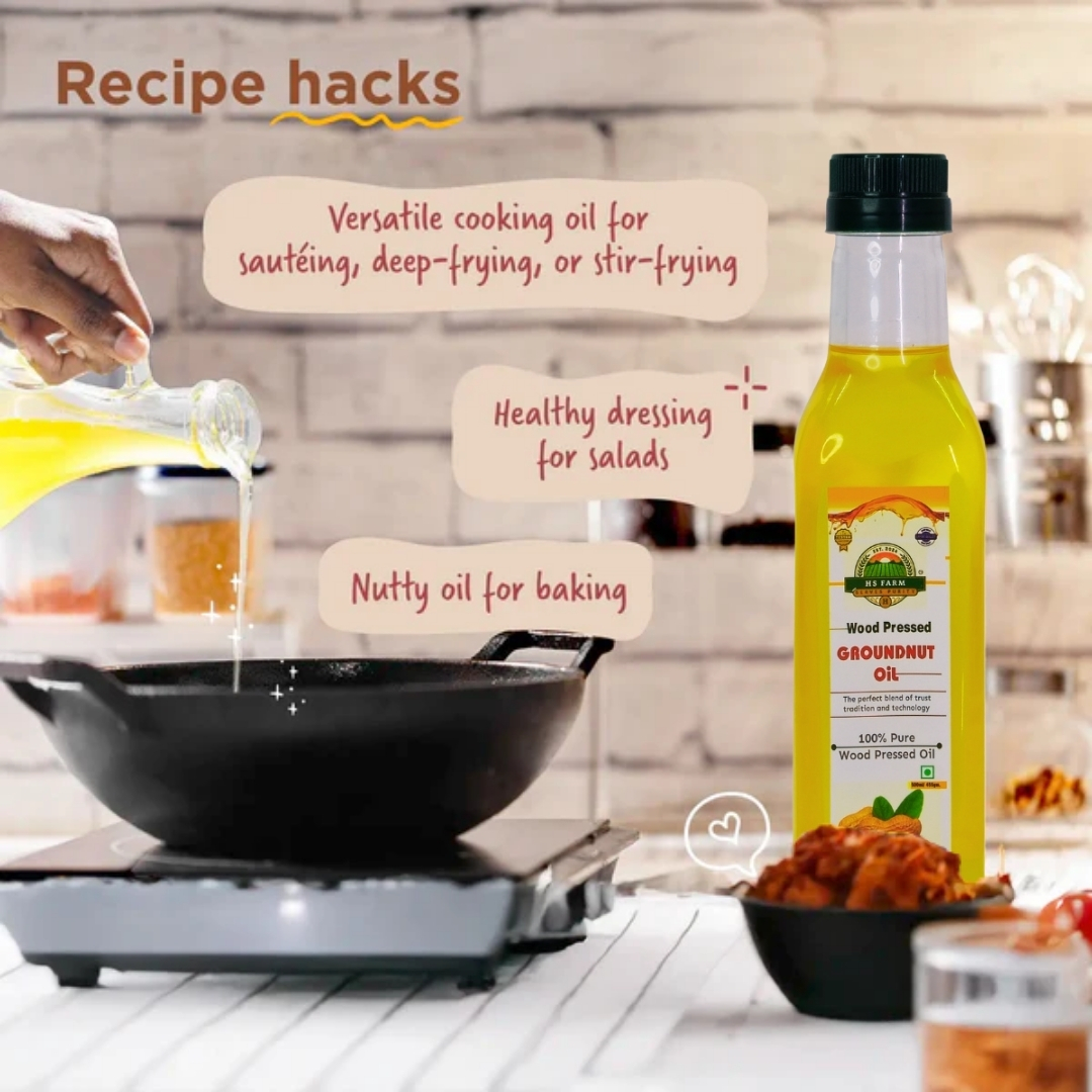 Wood-Pressed Ground Nut Oil | 500ML - Image 4