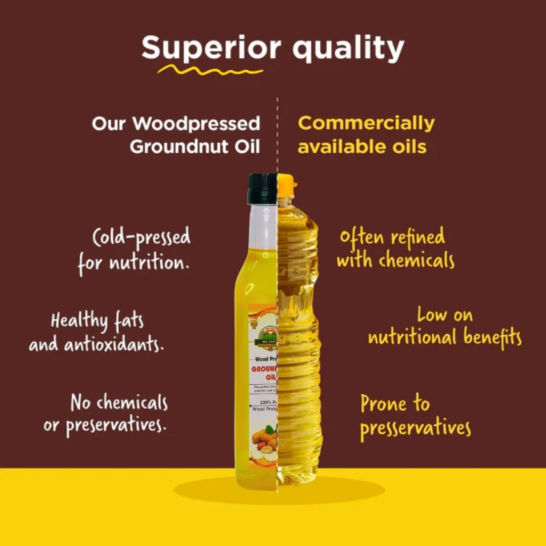Wood-Pressed Ground Nut Oil | 500ML - Image 5
